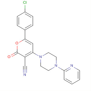 388573-76-0  2H-Pyran-3-carbonitrile,6-(4-chlorophenyl)-2-oxo-4-[4-(2-pyridinyl)-1-piperazinyl]-