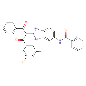 388596-18-7  2-Pyridinecarboxamide,N-[2-[1-benzoyl-2-(3,5-difluorophenyl)-2-oxoethylidene]-2,3-dihydro-1H-benzimidazol-5-yl]-