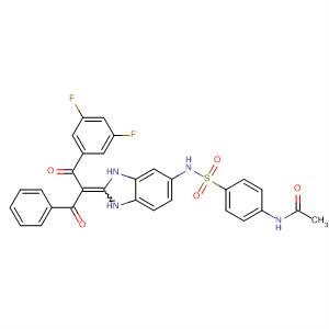 388596-43-8  Acetamide,N-[4-[[[2-[1-benzoyl-2-(3,5-difluorophenyl)-2-oxoethylidene]-2,3-dihydro-1H-benzimidazol-5-yl]amino]sulfonyl]phenyl]-