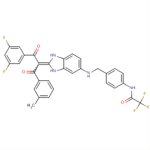 388599-56-2  Acetamide,N-[4-[[[2-[1-(3,5-difluorobenzoyl)-2-(3-methylphenyl)-2-oxoethylidene]-2,3-dihydro-1H-benzimidazol-5-yl]amino]methyl]phenyl]-2,2,2-trifluoro-