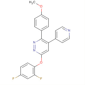 388606-34-6  Pyridazine, 6-(2,4-difluorophenoxy)-3-(4-methoxyphenyl)-4-(4-pyridinyl)-