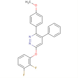 388606-36-8  Pyridazine, 6-(2,3-difluorophenoxy)-3-(4-methoxyphenyl)-4-phenyl-