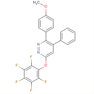 388606-39-1  Pyridazine, 3-(4-methoxyphenyl)-6-(pentafluorophenoxy)-4-phenyl-