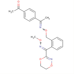 388613-70-5  Ethanone, 1-(4-acetylphenyl)-,1-[O-[[2-[(5,6-dihydro-1,4,2-dioxazin-3-yl)(methoxyimino)methyl]phenyl]methyl]oxime]