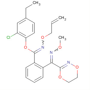388613-82-9  Ethanone,1-[3-chloro-4-[[2-[(5,6-dihydro-1,4,2-dioxazin-3-yl)(methoxyimino)methyl]phenyl]methoxy]phenyl]-, O-2-propenyloxime