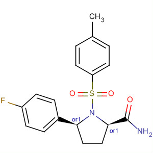 388614-46-8  2-Pyrrolidinecarboxamide,5-(4-fluorophenyl)-1-[(4-methylphenyl)sulfonyl]-, (2R,5S)-rel-