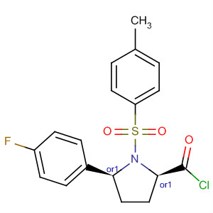 388615-60-9  2-Pyrrolidinecarbonyl chloride,5-(4-fluorophenyl)-1-[(4-methylphenyl)sulfonyl]-, (2R,5S)-rel-