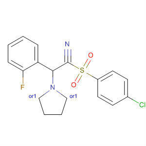 388615-67-6  2-Pyrrolidineacetonitrile, 1-[(4-chlorophenyl)sulfonyl]-5-(4-fluorophenyl)-,(2R,5S)-rel-