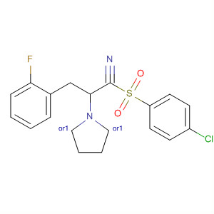 388615-71-2  2-Pyrrolidinepropanenitrile,1-[(4-chlorophenyl)sulfonyl]-5-(4-fluorophenyl)-, (2R,5S)-rel-
