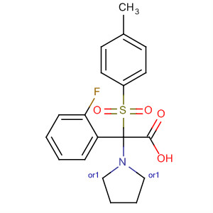 388616-01-1  2-Pyrrolidineacetic acid, 5-(4-fluorophenyl)-1-[(4-methylphenyl)sulfonyl]-,(2R,5S)-rel-