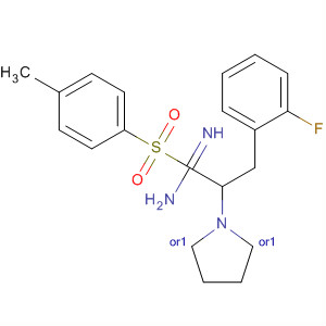 388616-06-6  2-Pyrrolidinepropanimidamide,5-(4-fluorophenyl)-1-[(4-methylphenyl)sulfonyl]-, (2R,5S)-rel-