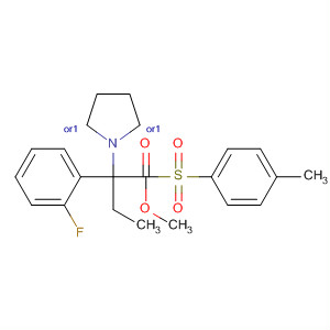 388616-12-4  2-Pyrrolidinebutanoic acid,5-(4-fluorophenyl)-1-[(4-methylphenyl)sulfonyl]-, methyl ester,(2R,5R)-rel-
