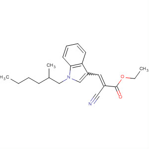 388631-65-0  2-Propenoic acid, 2-cyano-3-[1-(2-methylhexyl)-1H-indol-3-yl]-, ethylester