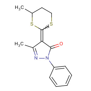 389063-59-6  3H-Pyrazol-3-one,2,4-dihydro-5-methyl-4-(4-methyl-1,3-dithian-2-ylidene)-2-phenyl-