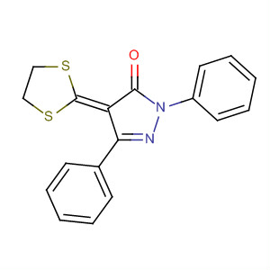 389063-60-9  3H-Pyrazol-3-one, 4-(1,3-dithiolan-2-ylidene)-2,4-dihydro-2,5-diphenyl- 389063-60-9  3H-Pyrazol-3-one, 4-(1,3-dithiolan-2-ylidene)-2,4-dihydro-2,5-diphenyl-