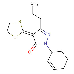 389063-62-1  3H-Pyrazol-3-one,4-(1,3-dithiolan-2-ylidene)-2,4-dihydro-2-phenyl-5-propyl- 389063-62-1  3H-Pyrazol-3-one,4-(1,3-dithiolan-2-ylidene)-2,4-dihydro-2-phenyl-5-propyl-