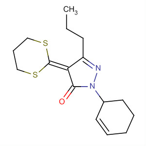 389063-63-2  3H-Pyrazol-3-one,4-(1,3-dithian-2-ylidene)-2,4-dihydro-2-phenyl-5-propyl- 389063-63-2  3H-Pyrazol-3-one,4-(1,3-dithian-2-ylidene)-2,4-dihydro-2-phenyl-5-propyl-