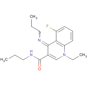 389118-64-3  3-Quinolinecarboxamide,1-ethyl-5-fluoro-1,4-dihydro-N-propyl-4-(propylimino)- 389118-64-3  3-Quinolinecarboxamide,1-ethyl-5-fluoro-1,4-dihydro-N-propyl-4-(propylimino)-