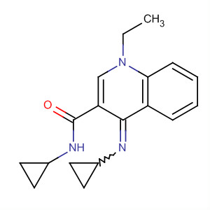 389118-66-5  3-Quinolinecarboxamide,N-cyclopropyl-4-(cyclopropylimino)-1-ethyl-1,4-dihydro- 389118-66-5  3-Quinolinecarboxamide,N-cyclopropyl-4-(cyclopropylimino)-1-ethyl-1,4-dihydro-