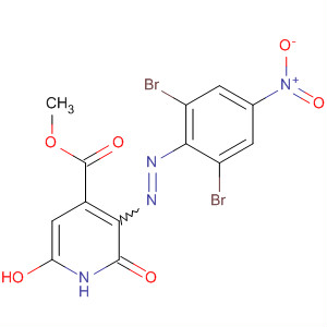 389573-15-3  4-Pyridinecarboxylic acid,3-[(2,6-dibromo-4-nitrophenyl)azo]-1,2-dihydro-6-hydroxy-2-oxo-, methylester