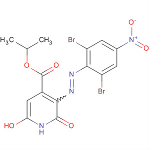 389573-21-1  4-Pyridinecarboxylic acid,3-[(2,6-dibromo-4-nitrophenyl)azo]-1,2-dihydro-6-hydroxy-2-oxo-,1-methylethyl ester