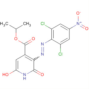 389573-24-4  4-Pyridinecarboxylic acid,3-[(2,6-dichloro-4-nitrophenyl)azo]-1,2-dihydro-6-hydroxy-2-oxo-,1-methylethyl ester