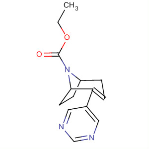 389573-42-6  8-Azabicyclo[3.2.1]oct-2-ene-8-carboxylic acid, 2-(5-pyrimidinyl)-, ethylester, (1R,5S)-
