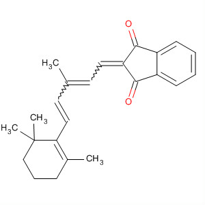 389575-50-2  1H-Indene-1,3(2H)-dione,2-[3-methyl-5-(2,6,6-trimethyl-1-cyclohexen-1-yl)-2,4-pentadienylidene]-