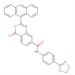 389575-99-9  4H-3,1-Benzoxazine-7-carboxamide,2-(9-anthracenyl)-N-[4-(4,5-dihydro-2-oxazolyl)phenyl]-4-oxo-