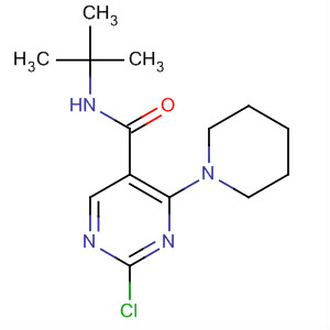 389606-07-9  5-Pyrimidinecarboxamide,2-chloro-N-(1,1-dimethylethyl)-4-(1-piperidinyl)-