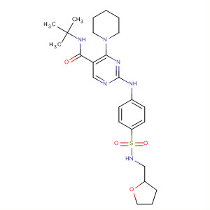 389606-31-9  5-Pyrimidinecarboxamide,N-(1,1-dimethylethyl)-4-(1-piperidinyl)-2-[[4-[[[(tetrahydro-2-furanyl)methyl]amino]sulfonyl]phenyl]amino]-