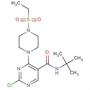 389606-45-5  5-Pyrimidinecarboxamide,2-chloro-N-(1,1-dimethylethyl)-4-[4-(ethylsulfonyl)-1-piperazinyl]-