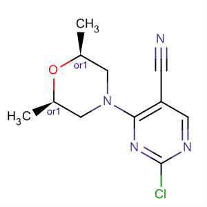 389606-66-0  5-Pyrimidinecarbonitrile,2-chloro-4-[(2R,6S)-2,6-dimethyl-4-morpholinyl]-, rel-