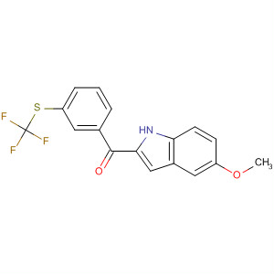 389626-46-4  Methanone, (5-methoxy-1H-indol-2-yl)[3-[(trifluoromethyl)thio]phenyl]-