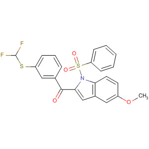 389626-60-2  1H-Indole,2-[3-[(difluoromethyl)thio]benzoyl]-5-methoxy-1-(phenylsulfonyl)-
