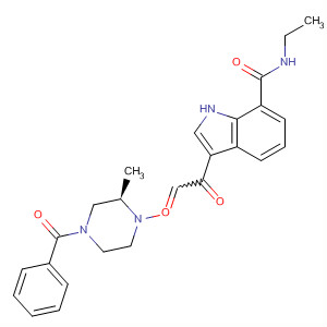 389629-29-2  1H-Indole-7-carboxamide,3-[[(2R)-4-benzoyl-2-methyl-1-piperazinyl]oxoacetyl]-N-ethyl-