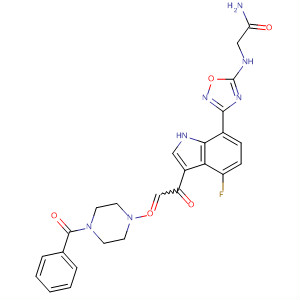 389630-19-7  Acetamide,2-[[3-[3-[(4-benzoyl-1-piperazinyl)oxoacetyl]-4-fluoro-1H-indol-7-yl]-1,2,4-oxadiazol-5-yl]amino]-