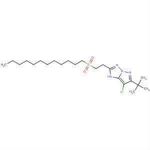389631-90-7  1H-Pyrazolo[1,5-b][1,2,4]triazole,7-chloro-6-(1,1-dimethylethyl)-2-[2-(dodecylsulfonyl)ethyl]-