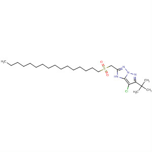 389632-00-2  1H-Pyrazolo[1,5-b][1,2,4]triazole,7-chloro-6-(1,1-dimethylethyl)-2-[(hexadecylsulfonyl)methyl]-