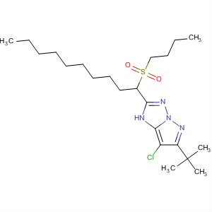 389632-03-5  1H-Pyrazolo[1,5-b][1,2,4]triazole,2-[1-(butylsulfonyl)decyl]-7-chloro-6-(1,1-dimethylethyl)-