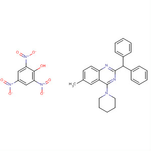 389632-45-5  Quinazoline, 2-(diphenylmethyl)-6-methyl-4-(1-piperidinyl)-, compd. with2,4,6-trinitrophenol (1:1)