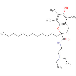 389633-97-0  2H-1-Benzopyran-2-carboxamide,N-[2-(diethylamino)ethyl]-2-dodecyl-3,4-dihydro-6-hydroxy-5,7,8-trimethyl-