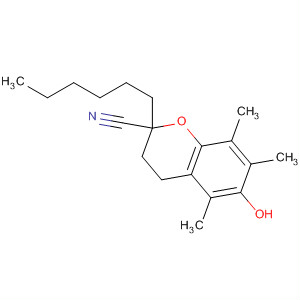 389634-27-9  2H-1-Benzopyran-2-carbonitrile,2-hexyl-3,4-dihydro-6-hydroxy-5,7,8-trimethyl-