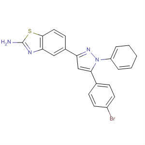 389636-09-3  2-Benzothiazolamine,5-[5-(4-bromophenyl)-4,5-dihydro-1-phenyl-1H-pyrazol-3-yl]-