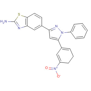 389636-10-6  2-Benzothiazolamine,5-[4,5-dihydro-5-(3-nitrophenyl)-1-phenyl-1H-pyrazol-3-yl]-