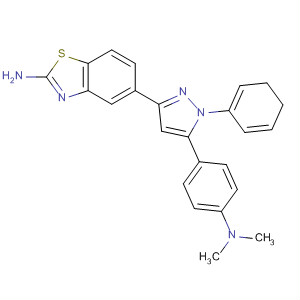 389636-11-7  2-Benzothiazolamine,5-[5-[4-(dimethylamino)phenyl]-4,5-dihydro-1-phenyl-1H-pyrazol-3-yl]-