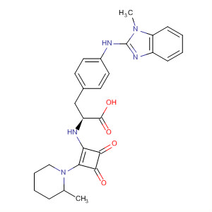 389637-05-2  L-Phenylalanine,4-[(1-methyl-1H-benzimidazol-2-yl)amino]-N-[2-(2-methyl-1-piperidinyl)-3,4-dioxo-1-cyclobuten-1-yl]-