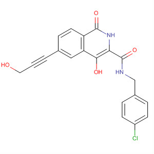 389796-62-7  3-Isoquinolinecarboxamide,N-[(4-chlorophenyl)methyl]-1,2-dihydro-4-hydroxy-6-(3-hydroxy-1-propynyl)-1-oxo-