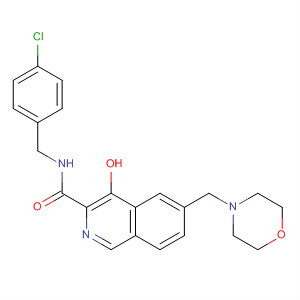 389796-76-3  3-Isoquinolinecarboxamide,N-[(4-chlorophenyl)methyl]-4-hydroxy-6-(4-morpholinylmethyl)-