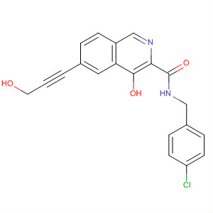389796-77-4  3-Isoquinolinecarboxamide,N-[(4-chlorophenyl)methyl]-4-hydroxy-6-(3-hydroxy-1-propynyl)-